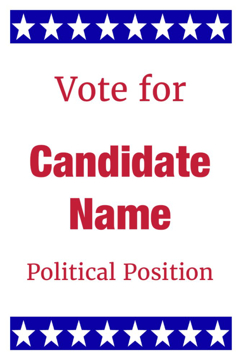 Picture of 18" x 12" Political Campaign 15