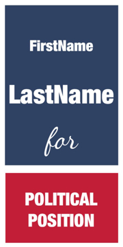 Picture of 24" x 12" Political Campaign 13