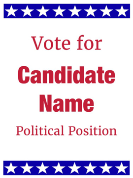 Picture of 24" x 18" Political Campaign 15