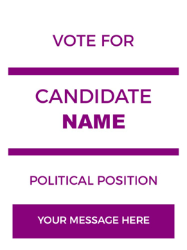 Picture of 24" x 18" Political Campaign 20