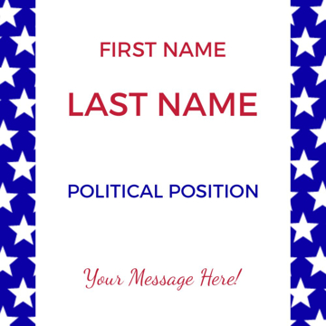 Picture of 24" x 24" Political Campaign 6