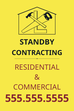 Picture of 18" x 12" Contractor Services 3772506