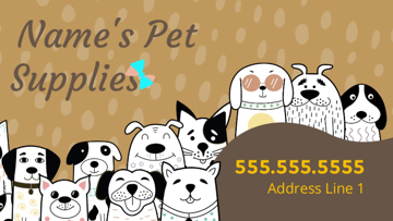 Picture of Magnetic Business Card_Pet Supply - Horizontal