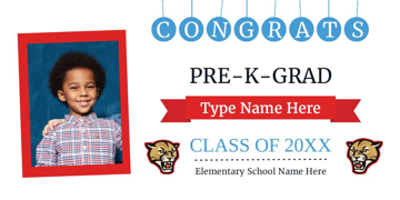 Picture of Elementary School Photo Banner 5- 4x8