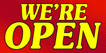 Picture of We're Open 12- 4x8