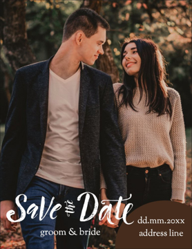 Picture of Save the Date Postcard Magnet 3 - Vertical