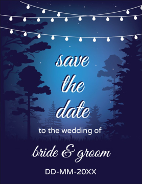 Picture of Save the Date Postcard Magnet 5 - Vertical