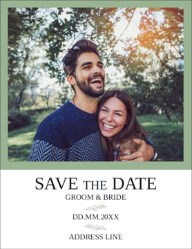 Picture of Save the Date Postcard Magnet 9 - Vertical