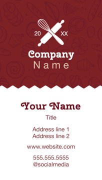 Picture of Food & Beverage Business Card Magnet 4 - Vertical