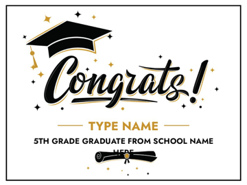 Picture of Elementary School Congratulations Signs 5