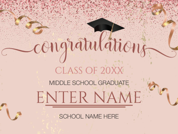 Picture of Middle School Congratulations Signs 1