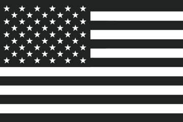 Picture of Black/White American Flag- 2x3