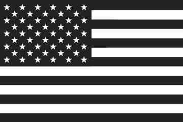 Picture of Black/White American Flag- 4x6