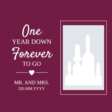 Picture of Metal Prints Anniversary 13 - 16x16