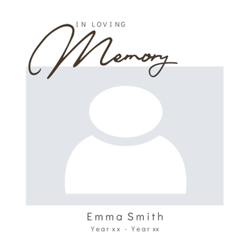 Picture of Metal Prints In Memory 3 - 8x8