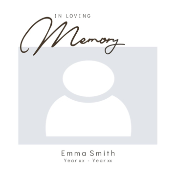 Picture of Metal Prints In Memory 3 - 16x16