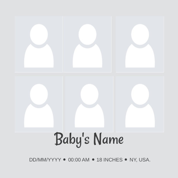 Picture of Metal Prints Baby 24 - 8x8