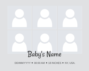 Picture of Metal Prints Baby 24 - 8x10