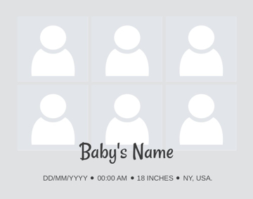 Picture of Metal Prints Baby 24 - 11x14