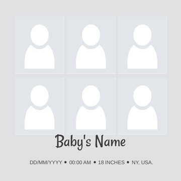 Picture of Metal Prints Baby 24 - 12x12