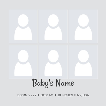 Picture of Metal Prints Baby 24 - 16x16