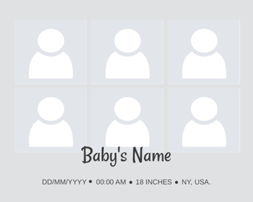 Picture of Metal Prints Baby 24 - 16x20