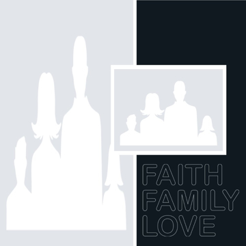 Picture of Metal Prints Family 3 - 8x8