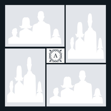 Picture of Metal Prints Family 6 - 8x8