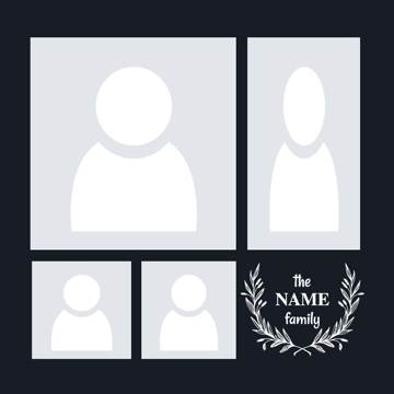 Picture of Metal Prints Family 18 - 8x8