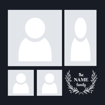 Picture of Metal Prints Family 18 - 12x12