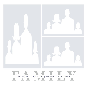 Picture of Metal Prints Family 11 - 16x16