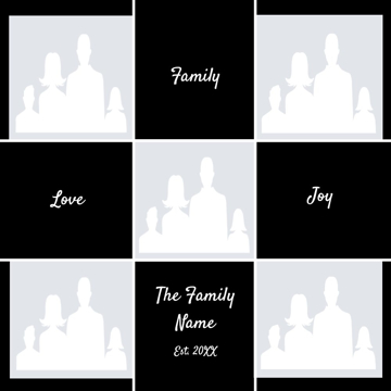 Picture of Metal Prints Family 14 - 16x16