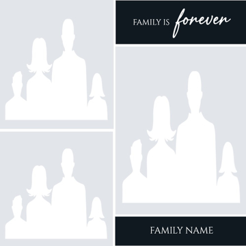 Picture of Metal Prints Family 16 - 16x16