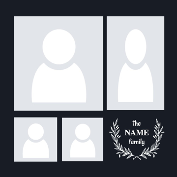 Picture of Metal Prints Family 18 - 16x16