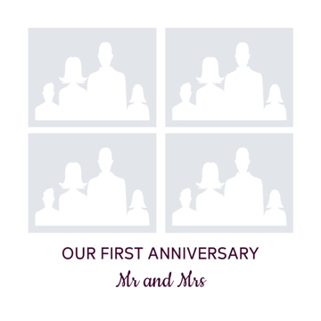 Picture of Acrylic Anniversary 12 - 8x8