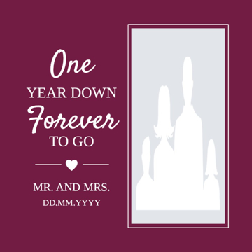 Picture of Acrylic Anniversary 13 - 8x8