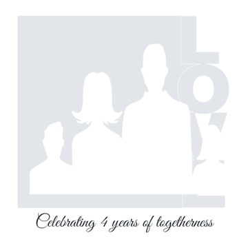 Picture of Acrylic Anniversary 4 - 16x16