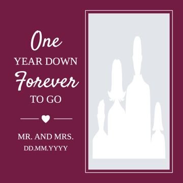 Picture of Acrylic Anniversary 13 - 16x16