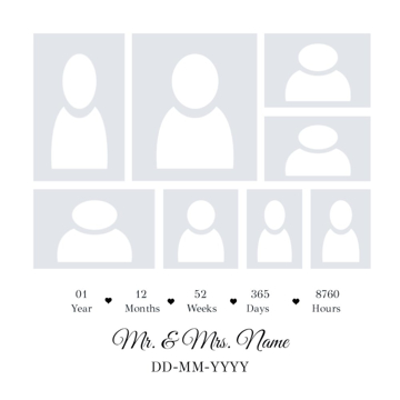 Picture of Acrylic Anniversary 15 - 16x16