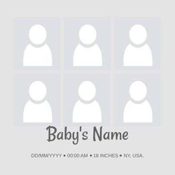 Picture of Acrylic Print Baby 24 - 8x8