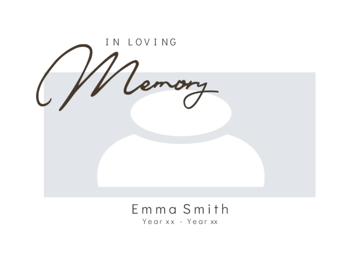 Picture of Acrylic Print In Memory 3 - 5x7