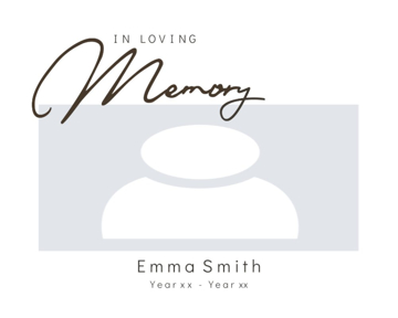 Picture of Acrylic Print In Memory 3 - 8x10