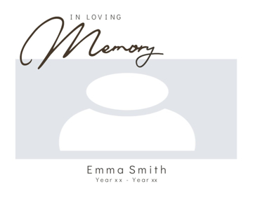 Picture of Acrylic Print In Memory 3 - 11x14