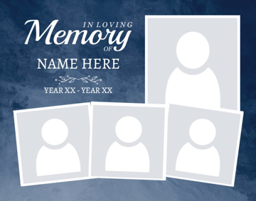 Picture of Acrylic Print In Memory 6 - 11x14