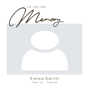 Picture of Acrylic Print In Memory 3 - 16x16