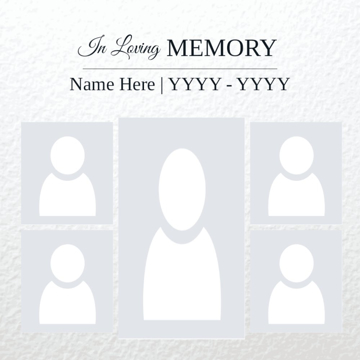 Picture of Acrylic Print In Memory 12 - 16x16