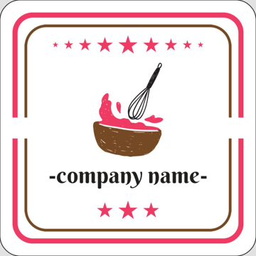 Picture of Food & Beverage Sticker 1 - Rounded Square 3" x 3"