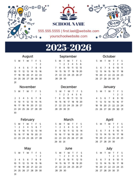 Picture of Magnetic Calendar 10 - Vertical