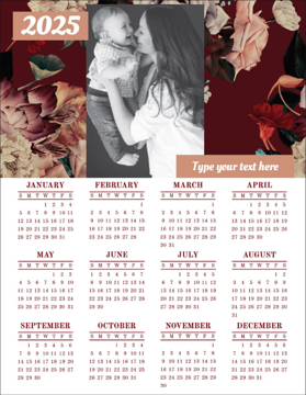 Picture of Magnetic Calendar 8 - Vertical