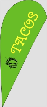 Picture of Restaurants 10 - 7.5ft Teardrop Flag
